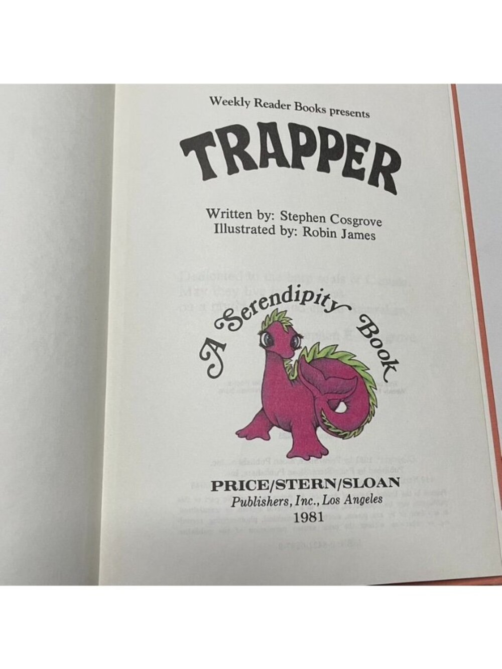 Trapper Weekly Reader Books 1981 Stephen Cosgrove Childrens Stories Illustrated - Picture 3 of 6